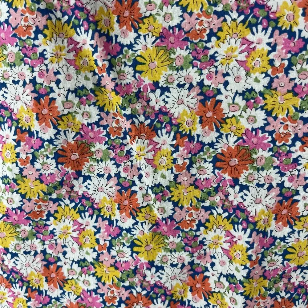 J.Crew Liberty London Band Collar Ruffled Shirt Womens‎ XS Libby Floral Cotton